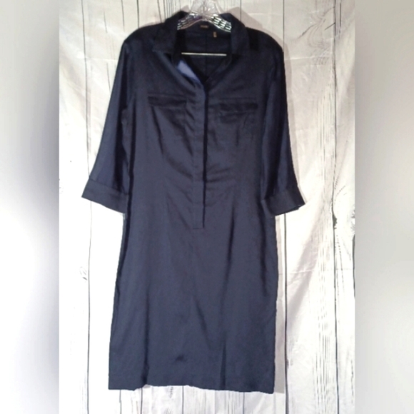 Elie Tahari Dresses & Skirts - Elie Tahari Navy Blue Shirt Dress